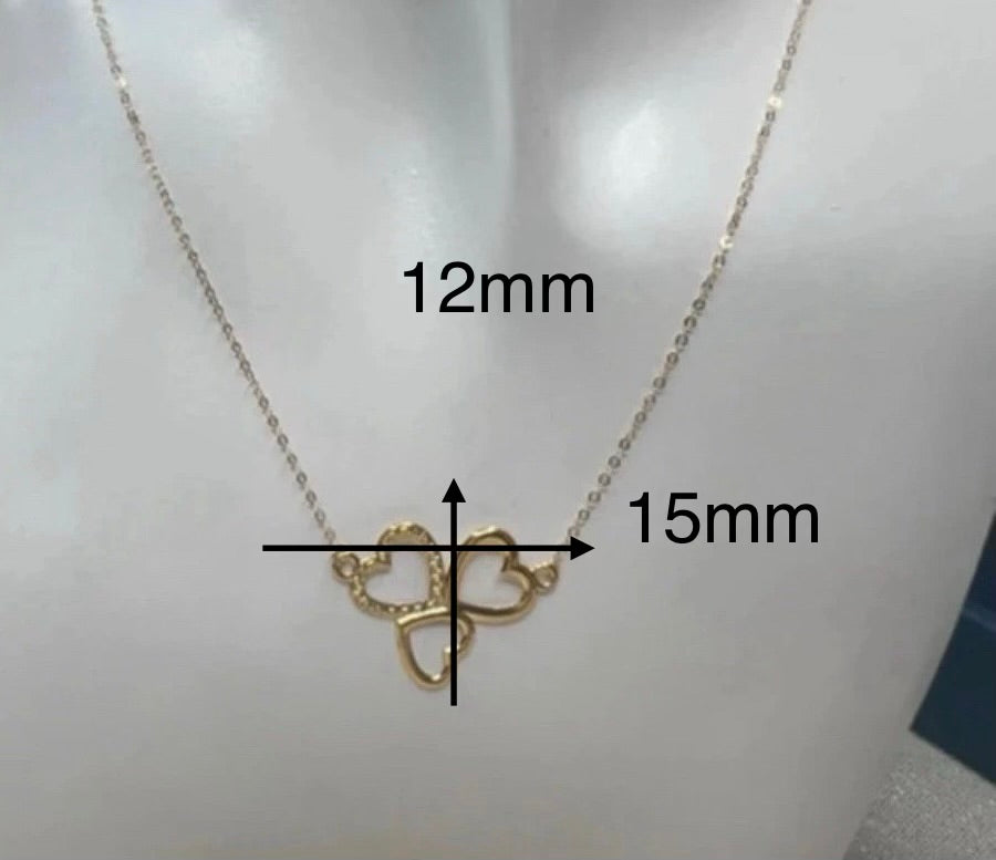 Solid 18ct gold dainty heart necklace