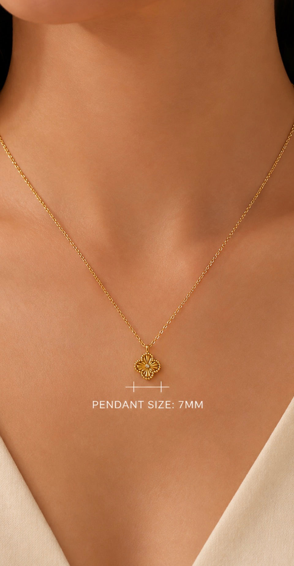 Solid Sterling Silver Clover 18ct gold plated