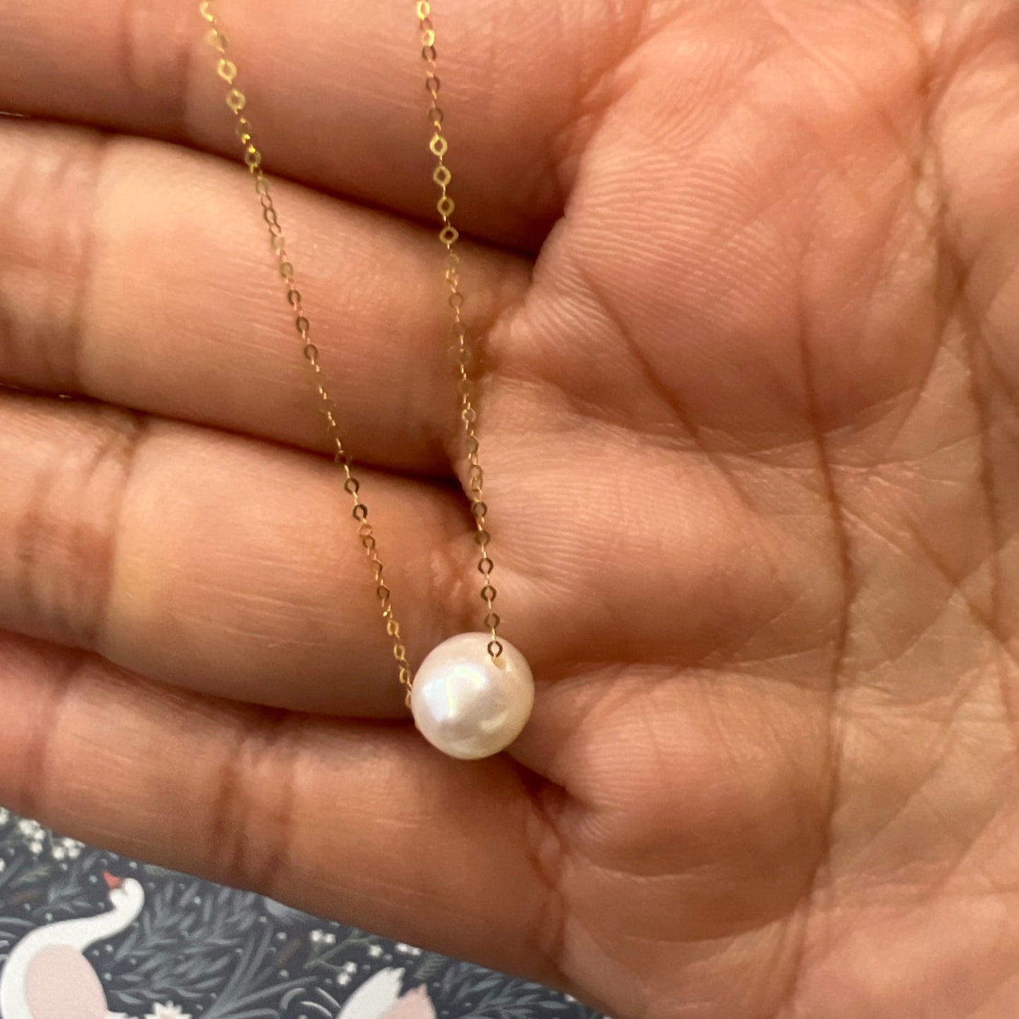 Pure 18ct gold natural freshwater pearl set