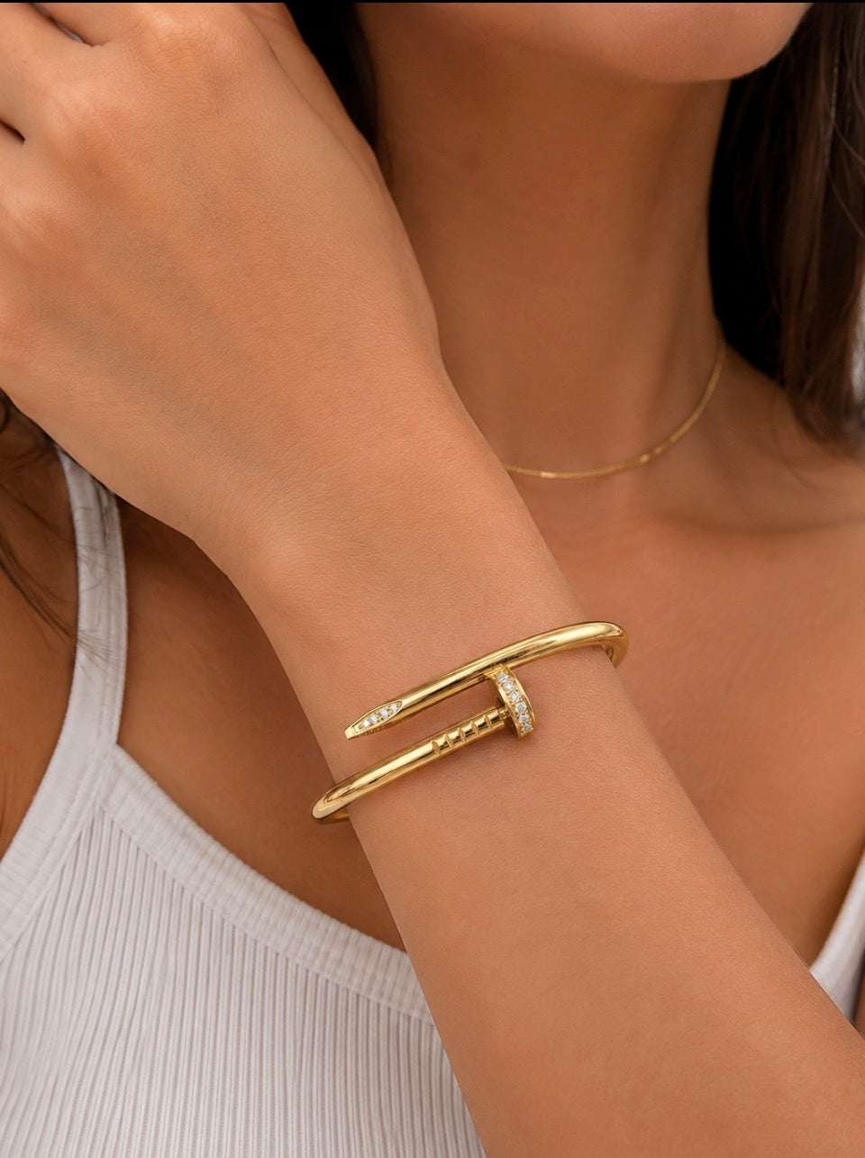 18ct gold plated bangle