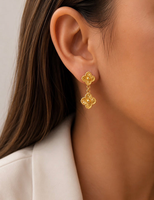 Solid 18ct gold earrings