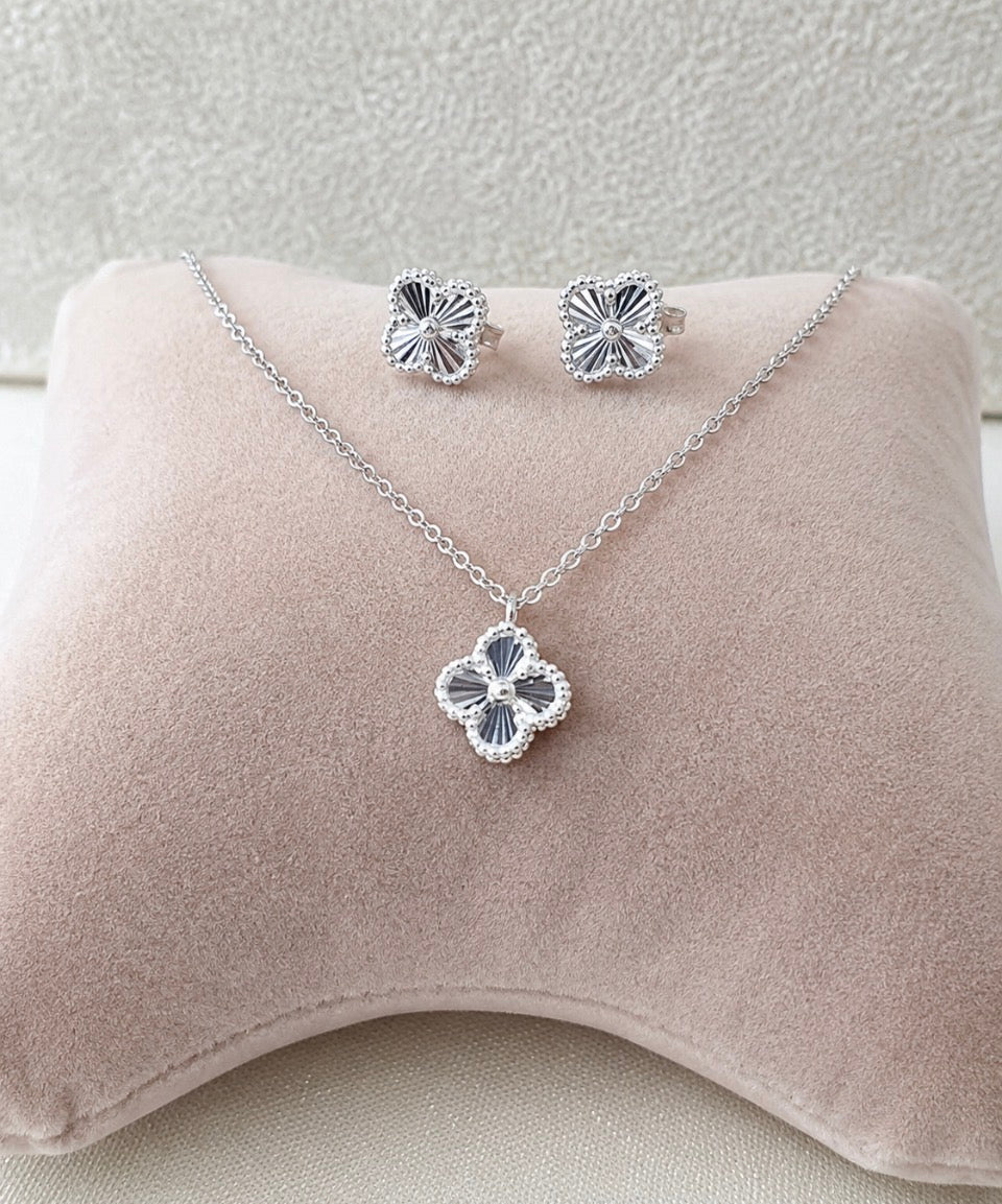 Solid Sterling Silver Clover