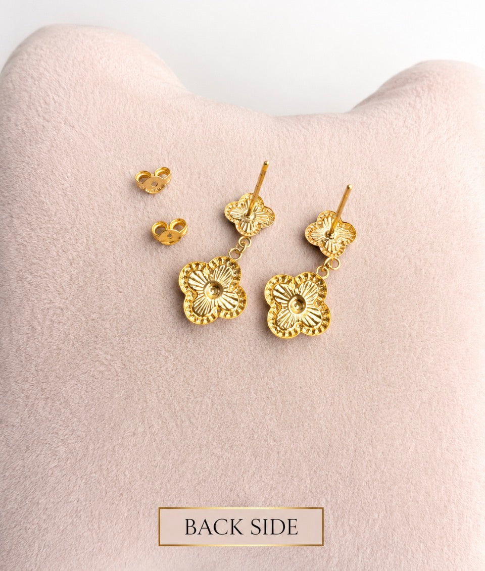 Solid 18ct gold earrings