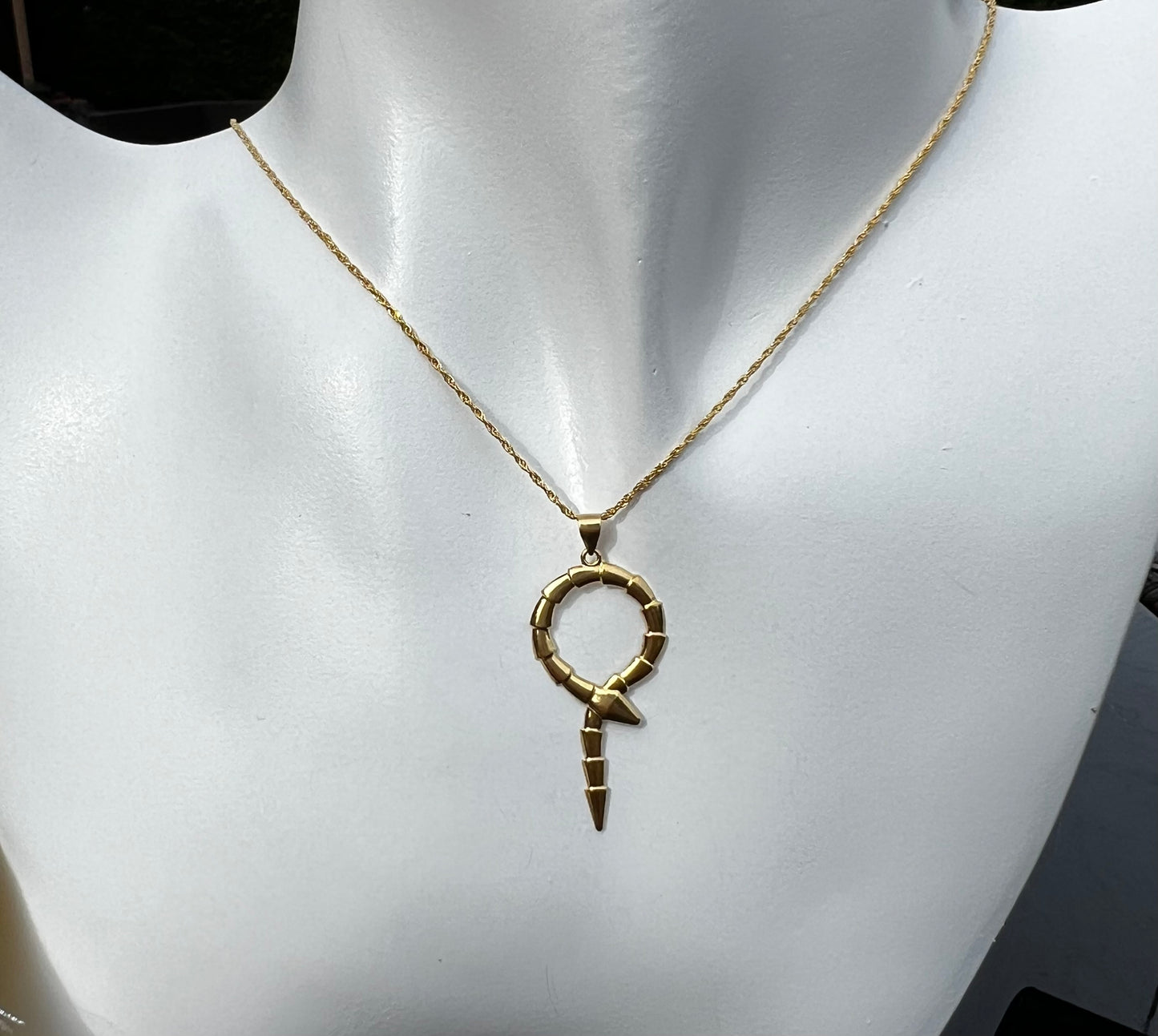 Pure 18ct  Gold Snake Necklace
