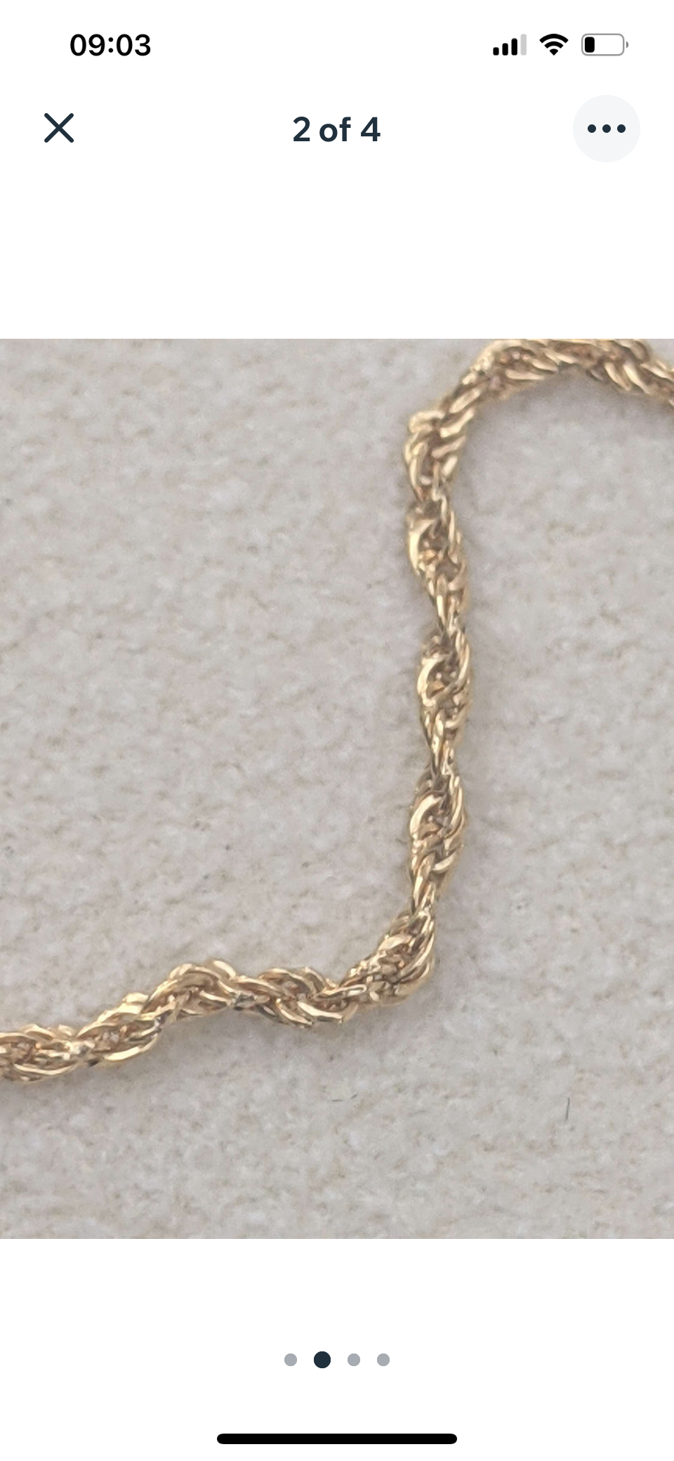 Pure 18ct  Gold Snake Necklace