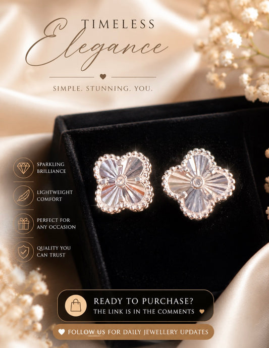 Solid Sterling Silver Clover