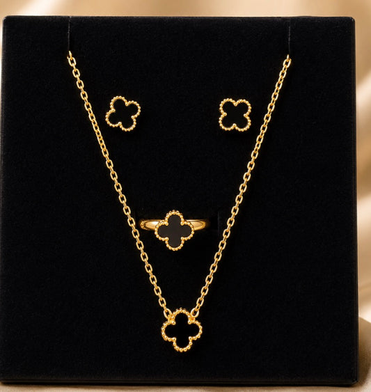 18ct gold filled Onyx set